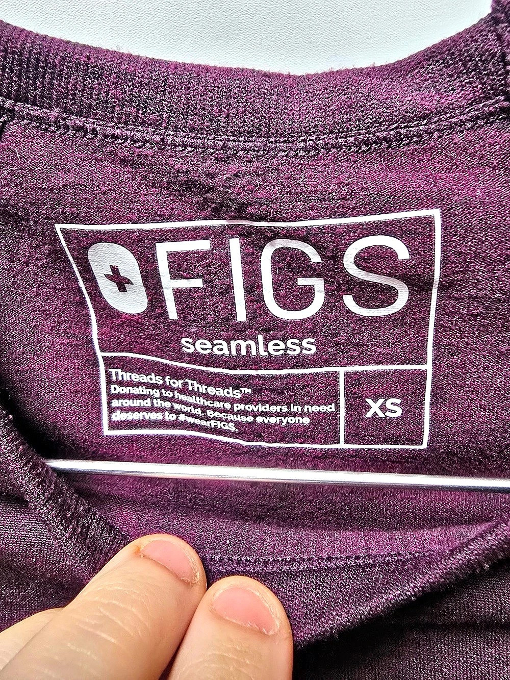 FIGS Salta Seamless Long-Sleeve Underscrub Purple XS - Picture 3 of 3